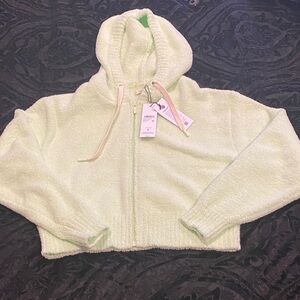 NWT UGG Mint Green Fizzy Hooded Zip-Up Sweater (Retails $128)